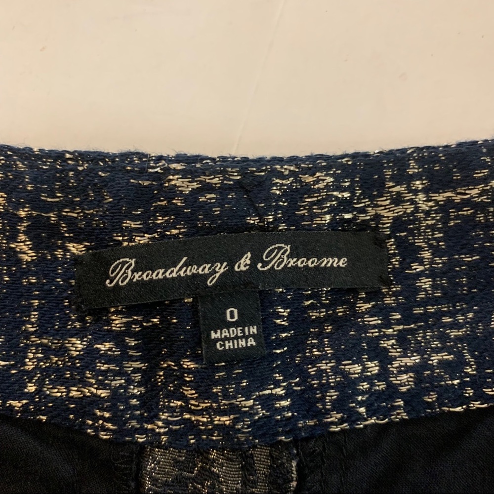 Madewell Broadway & Broome Navy Gold Metallic Shorts - Picture 5 of 8